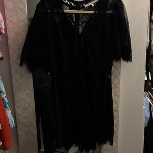 Lovers + Friends Black Lace Jumpsuit